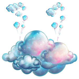 Dreamy Cotton Candy Clouds Png 24 PNG image