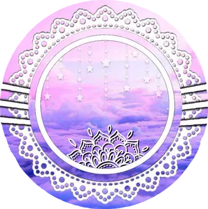 Dreamy Mandala Sky Aesthetic.png PNG image