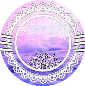 Dreamy Pink Mandala Circle Design PNG image