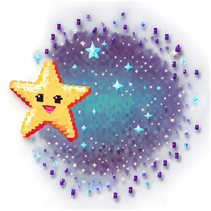 Dreamy Pixel Star PNG 35