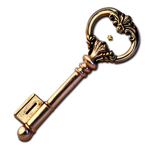 Dreamy Skeleton Key Design PNG Wae