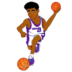 Dribbling Basketball Cartoon Png 06212024 PNG image