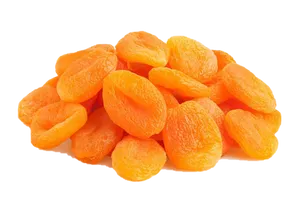Dried Apricots Black Background