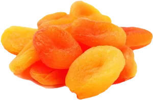Dried Apricots Pile Transparent Background PNG image