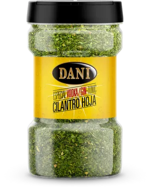 Dried Cilantro Leaves Spice Jar PNG image