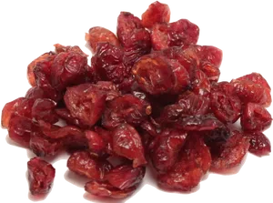 Dried Cranberries Pile Transparent Background PNG image