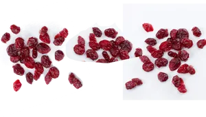 Dried Cranberries Scattered Transparent Background PNG image