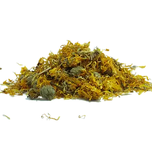 Dried Marigold Flowers Heap