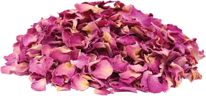 Dried Rose Petals Heap PNG