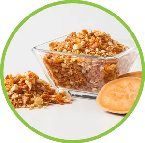 Dried Yam Snack Bowl PNG image