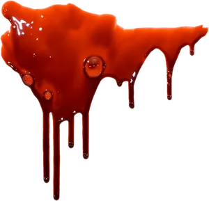 Dripping Red Liquid Splash