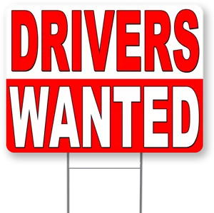 Drivers Wanted Sign PNG image