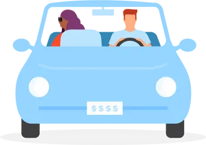 Driving Lesson Animated Car PNG image