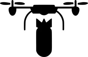Drone Delivering Package Silhouette