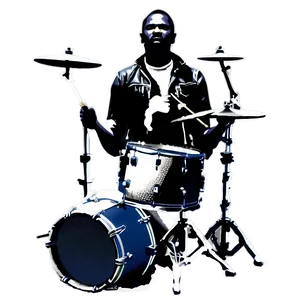 Drum Kit Outline PNG Adq