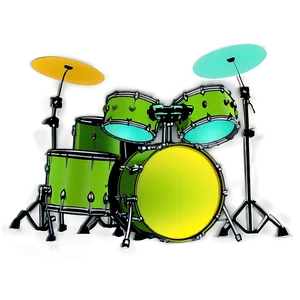 Drum Kit Silhouette Png Qbg PNG image