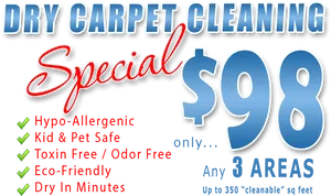 Dry Carpet Cleaning Special Advertisement PNG image