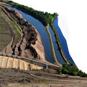 Dry Season Lower Water Dam PNG Cxv