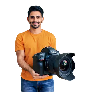 Dslr Camera In Hand Png 9 PNG image