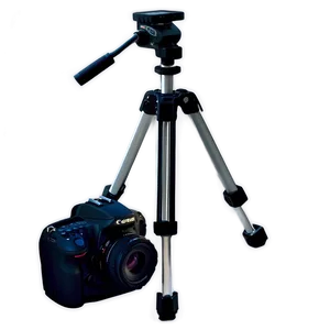 Dslr Camera With Tripod PNG Sqf63