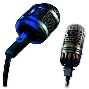 Dual Capsule Podcast Microphone PNG Nfw50 PNG