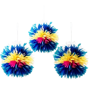 Dual Color Cheer Pom Poms Png 06282024 PNG image