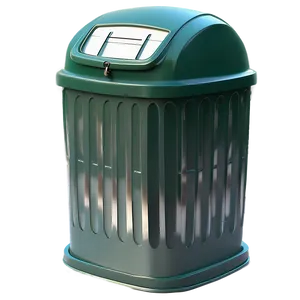 Dual Compartment Trash Bin Framework PNG Gau PNG