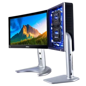 Dual Monitor Pc Setup Png 05062024 PNG image