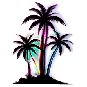 Dual Palm Tree Silhouette PNG Noi72 PNG