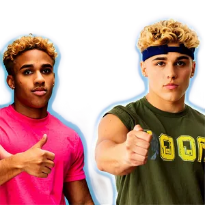 Dual Portrait You Tuberand Boxer PNG