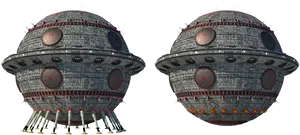 Dual Spherical Spaceships Design