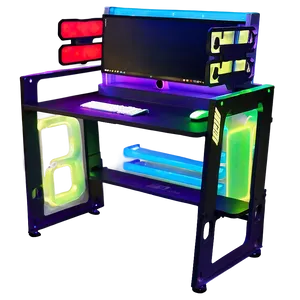 Dual-tier Gaming Desk Png 06212024 PNG image