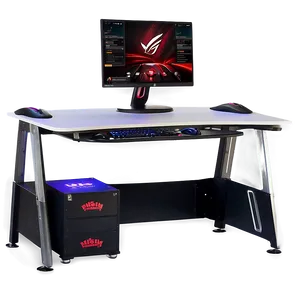 Dual-tier Gaming Desk Png 06212024 PNG image