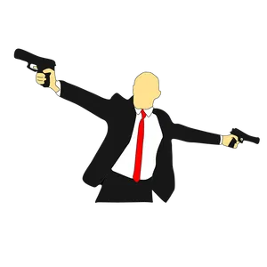 Dual Wielding Gunsman Vector Art