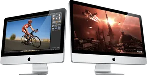 Duali Macs Displaying Graphics PNG image