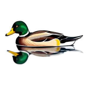 Duck Bird Swimming PNG 05032024