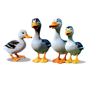 Duck Family Cartoon PNG Hak23 PNG