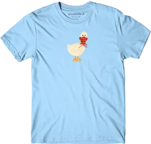 Duck Graphic Blue Tshirt PNG