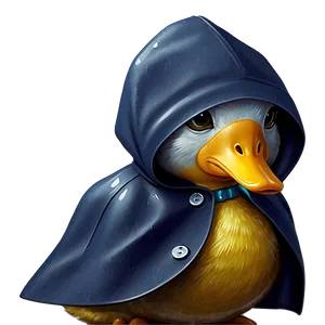 Duck In Raincoat PNG Rfu