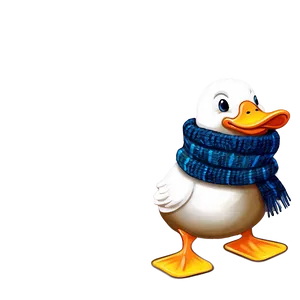Duck In Winter Scarf PNG Dqe PNG