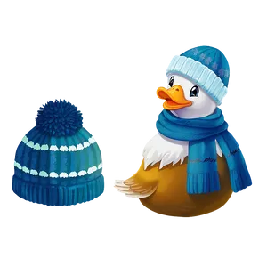 Duck In Winter Scarf PNG Mce PNG