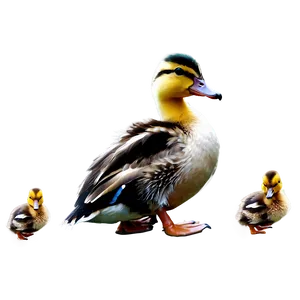 Duck With Ducklings PNG 05032024