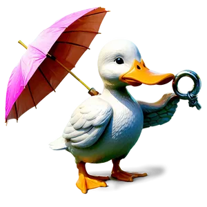 Duck With Umbrella PNG 61