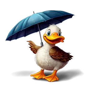 Duck With Umbrella PNG Xdi
