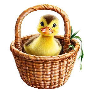 Duckling In Basket Png Vre63 PNG image