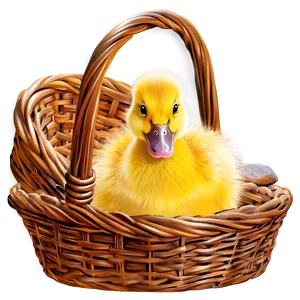 Duckling In Basket PNG Wvh80 PNG