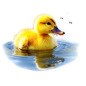 Duckling In Water PNG 2
