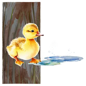 Duckling In Watercolor PNG Ufy20