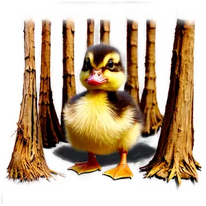 Duckling Line Art PNG Pjb68 PNG