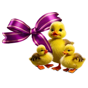 Duckling With Ribbon PNG Nra78 PNG